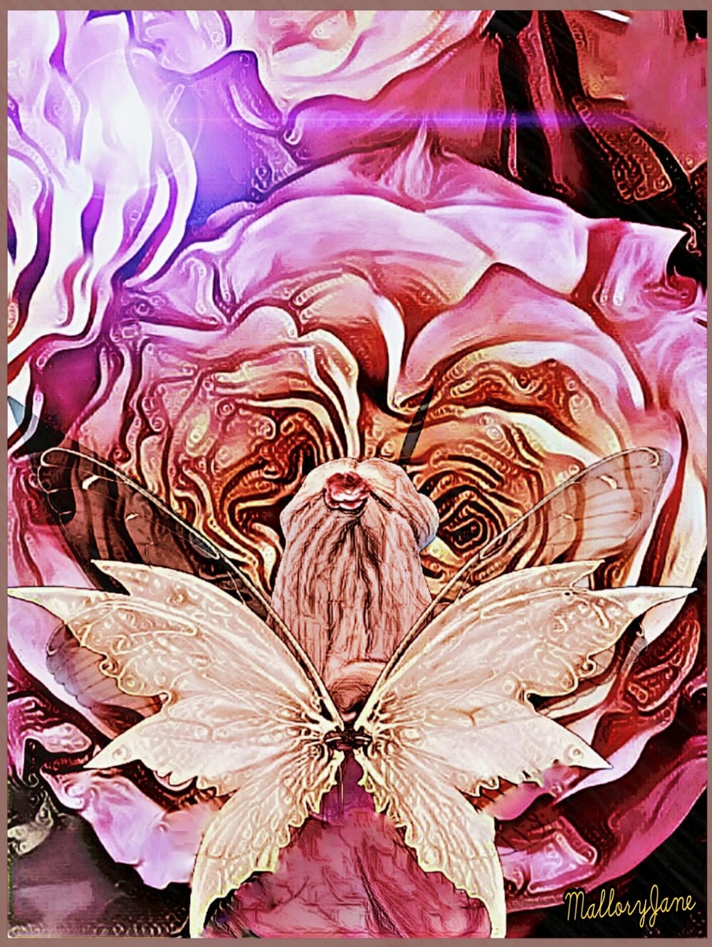 MalloryJane Original 20"x15" Print, "Winged And Vulnerable" Framed or Stretched